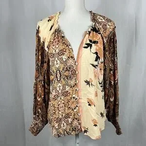 フリーピープル Free People Gemini Blouse レディース シャツ トップス Sand Combo Free People | Tops | Free People Gemini Blouse Sand Combo